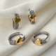 Pave zircon heart hoop