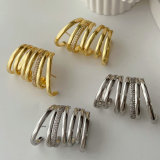 Chunky zircon earrings