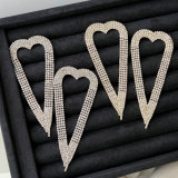 Pave chunky heart earrings