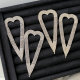 Pave chunky heart earrings