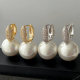 Big pearl drop earrings