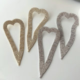 Pave chunky heart earrings