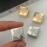 Pave square star earrings