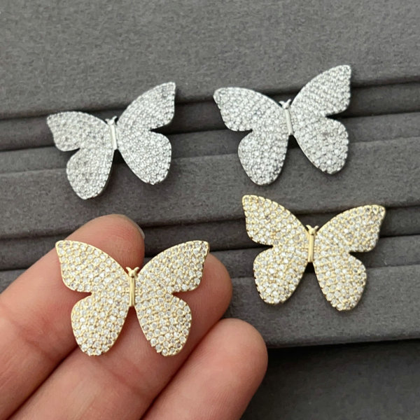 Pave Butterfly earrings