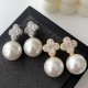 Clover pearl earrings