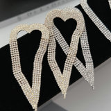 Pave chunky heart earrings