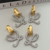 Pave charm earrings