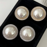 Chunky pearl earrings
