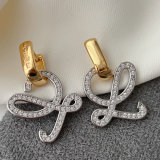 Pave charm earrings