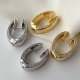 Pave zircon fashion hoop