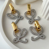 Pave charm earrings