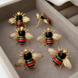 Enamel bee earrings
