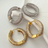 Pave zircon basic hoop