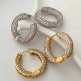 Pave zircon basic hoop