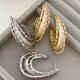 Pave zirco chunky earrings
