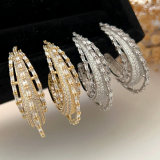 Pave zirco chunky earrings