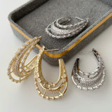 Pave zirco chunky earrings