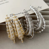 Pave zirco chunky earrings