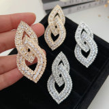 Crystal s shape earrings