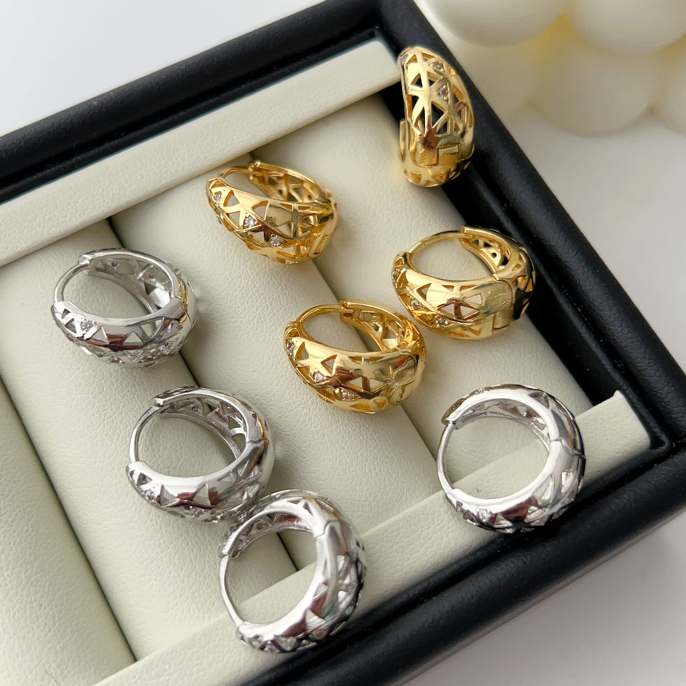 Simple pave star hoop