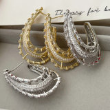 Pave zirco chunky earrings