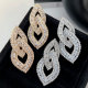 Crystal s shape earrings