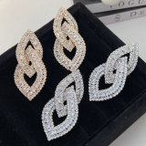 Crystal s shape earrings