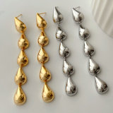 Long water drop earrings