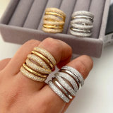 Chunky zircon ring
