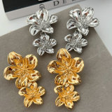 Metal flower earrings
