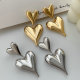 Metal heart earrings