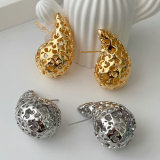 Teardrop star moon hollow earrings