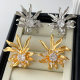 Metal flower earrings