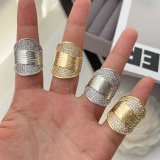 Fashion pave zircon ring