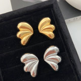 Fan metal earrings