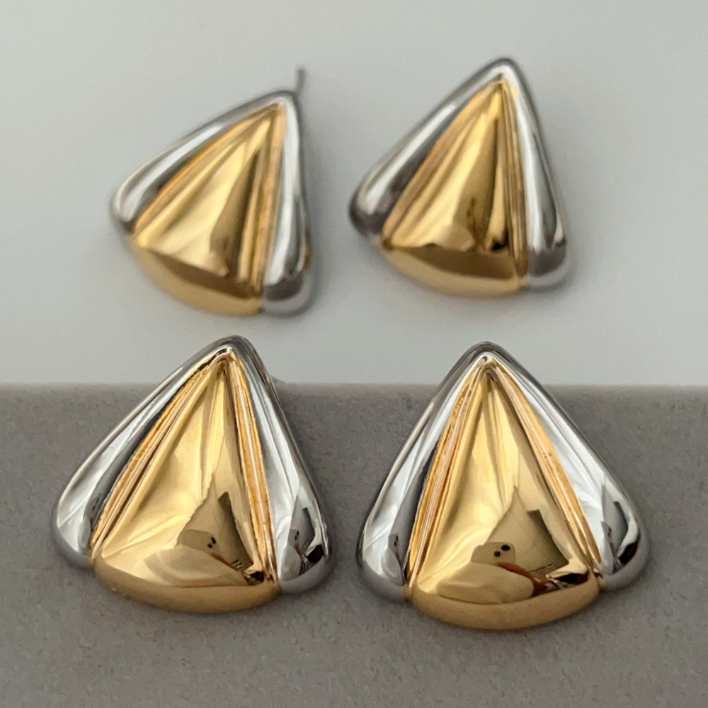 Triangle shaped earrings