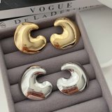 Metal moon chunky earrings
