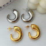 Metal moon earrings