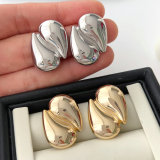 Water drop metal earrings