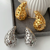Teardrop star moon hollow earrings