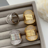 Fashion pave zircon ring