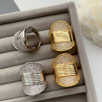 Fashion pave zircon ring
