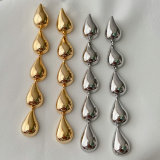 Long water drop earrings