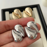 Water drop metal earrings