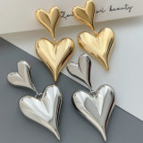 Metal heart earrings