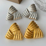 Metal triangle earrings