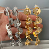 Leaf tassel earrings
