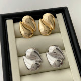 Water drop metal earrings