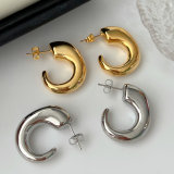 Metal moon earrings