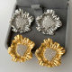 Chunky metal ruffle earrings
